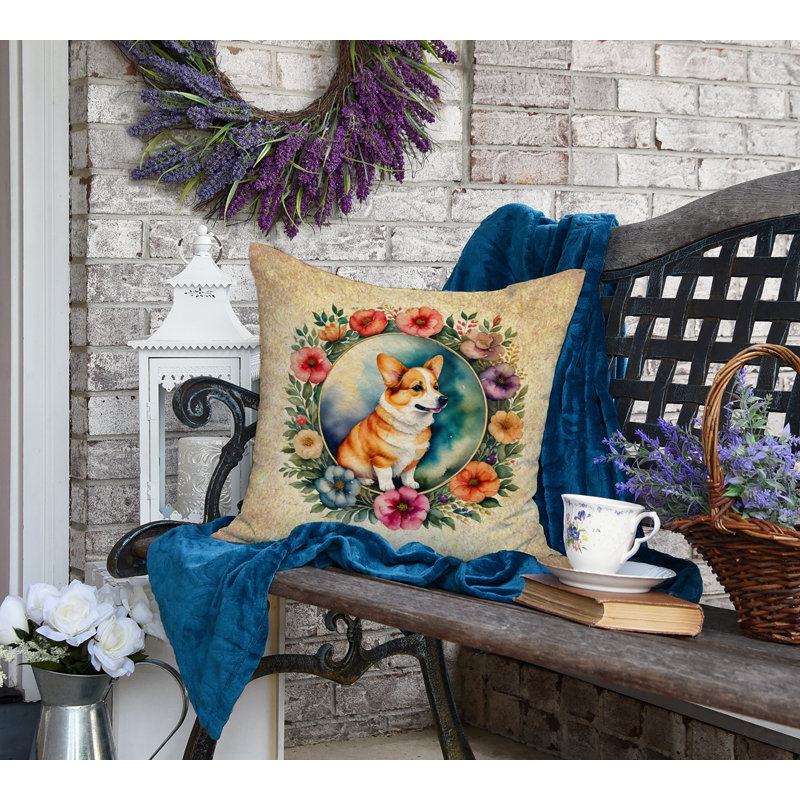 Outdoor Throw Pillow, 18" H x 18" W x 4" D