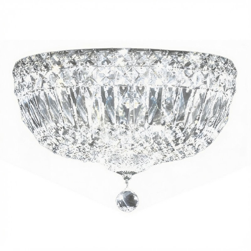 Plafonnier encastré en cristal, H 9 po x l 12 po x P 12 po