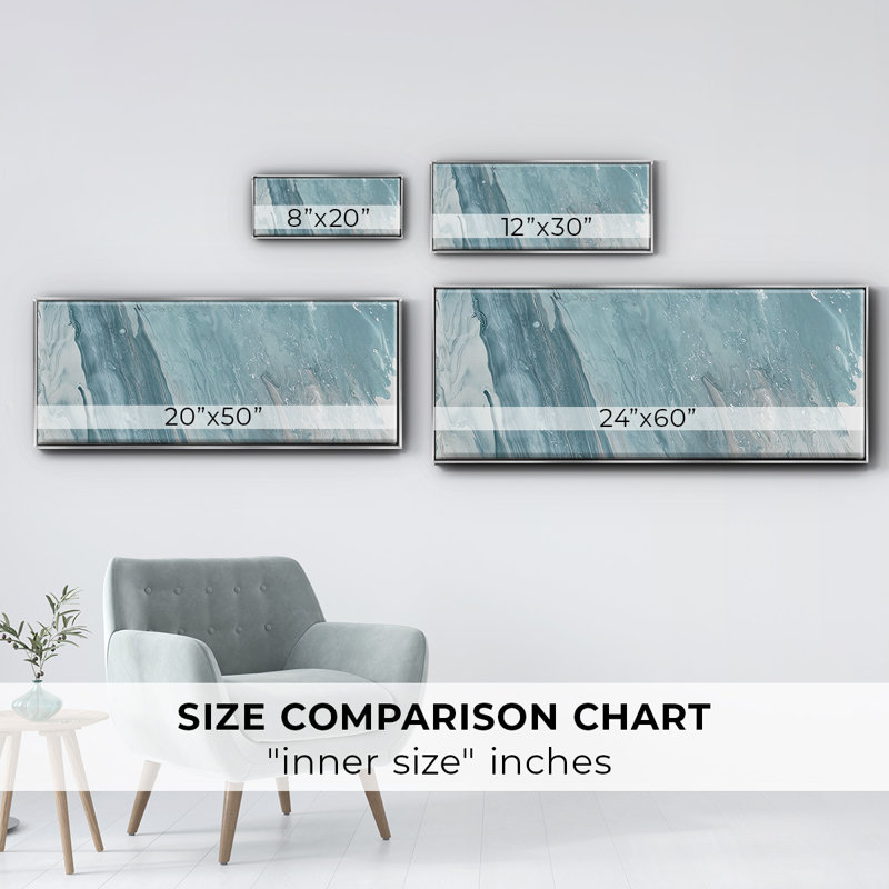 Cirrus I- Framed Canvas, 12" H x 30" W