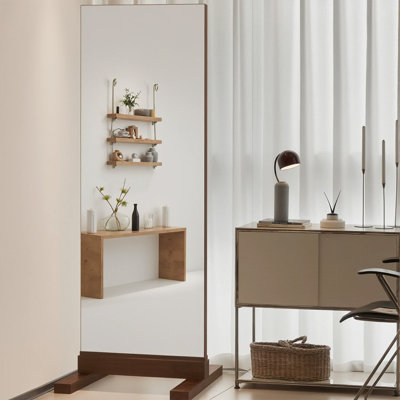Miroirs pleine longueur rectangulaires en bois massif