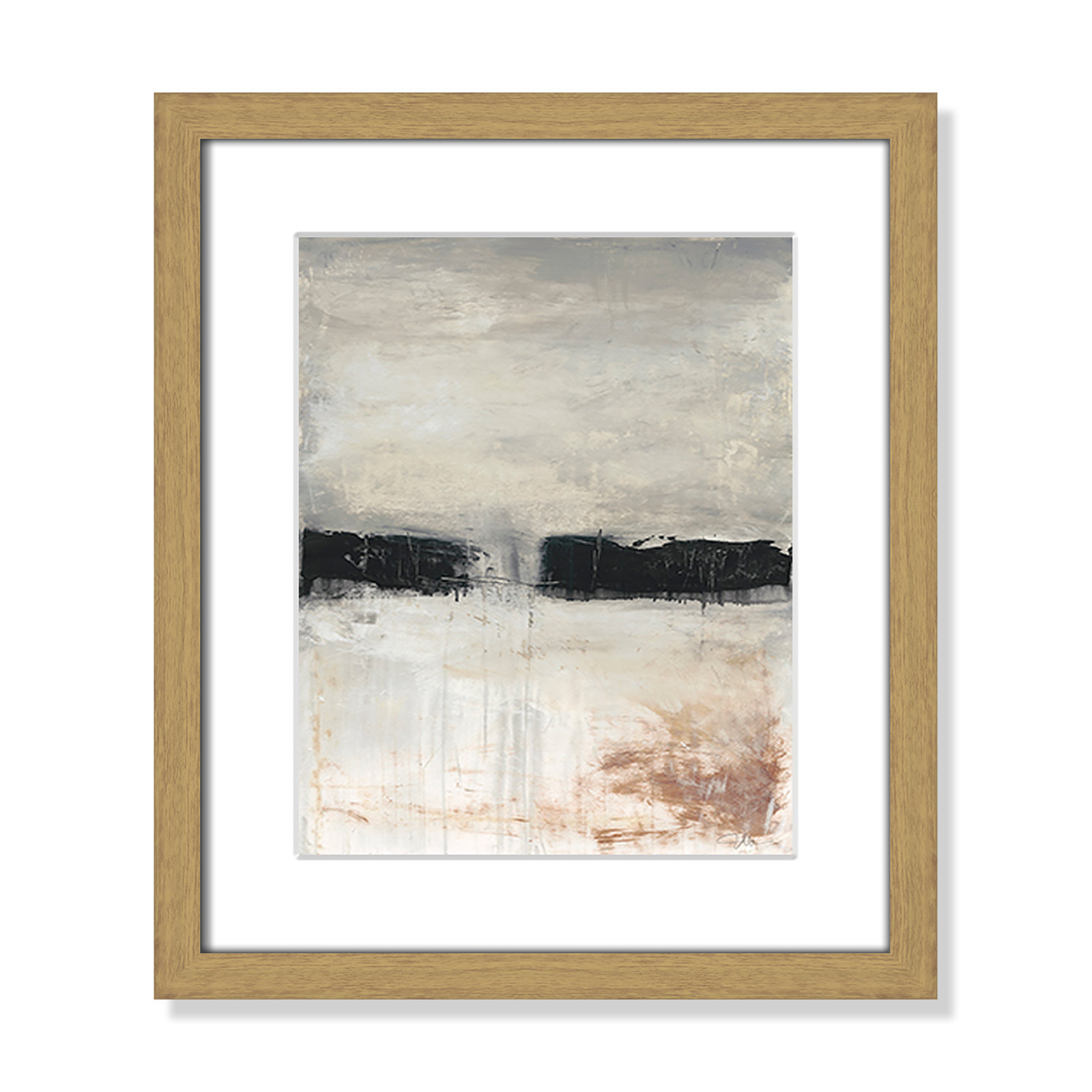 Autumn In The Dark Forest by Filippo Ioco, 15" H x 13" W x 0.75" D, Natural Framed