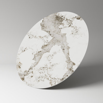 Round Sintered Stone Table Top 32"/35"/39"/42"/43"/47"/53"/59" Indoor/Outdoor · Scratch & Heat Resistant · Fits Any Base, Suitable For DIY Countertop Renovation, Restaurant Table, Coffee Table, Dining Room Table, Patio Table, Party...