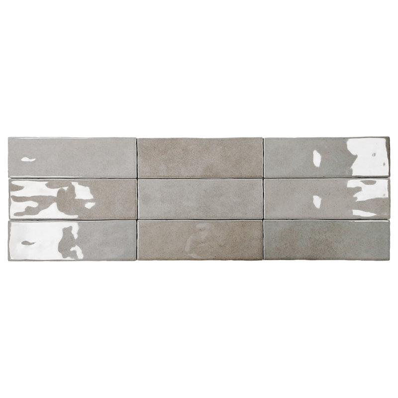 Carrelage mural en céramique 2,5 "x 8", gris