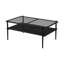 Table basse en verre durable - Design moderne, pieds de support en métal et panneau inférieur en MDF de haute qualité-287248531