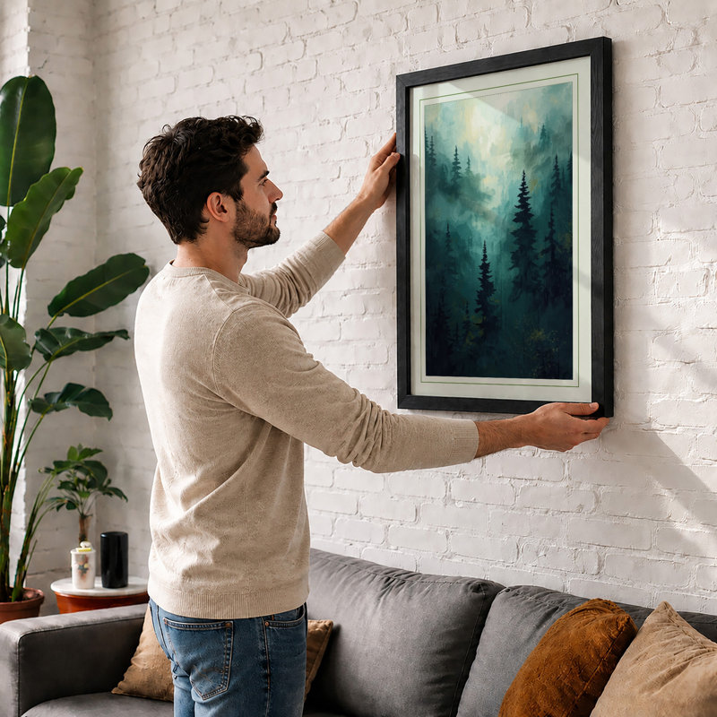 Quiet Northern Forest Scandinavian - Print, Unframed, A3 - 42.0 x 29.7 cm