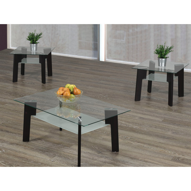 Ensemble de tables basses 3 pièces Retta, Espresso