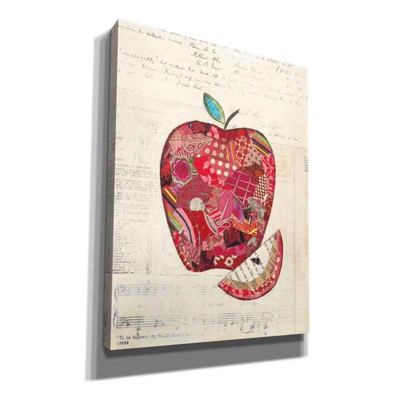 «Apple» par Courtney Prahl, art mural sur toile, H 16 po x l 12 po x P 0,75 po