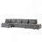 107" Modular Sectional Pull-Out Sofa