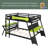Bunk Bed With Two Built-In Gaming Desks, USB Desktop Ports & Pegboard Organizer, Gaming Bunk Frame For Gamer-250272353-250272359