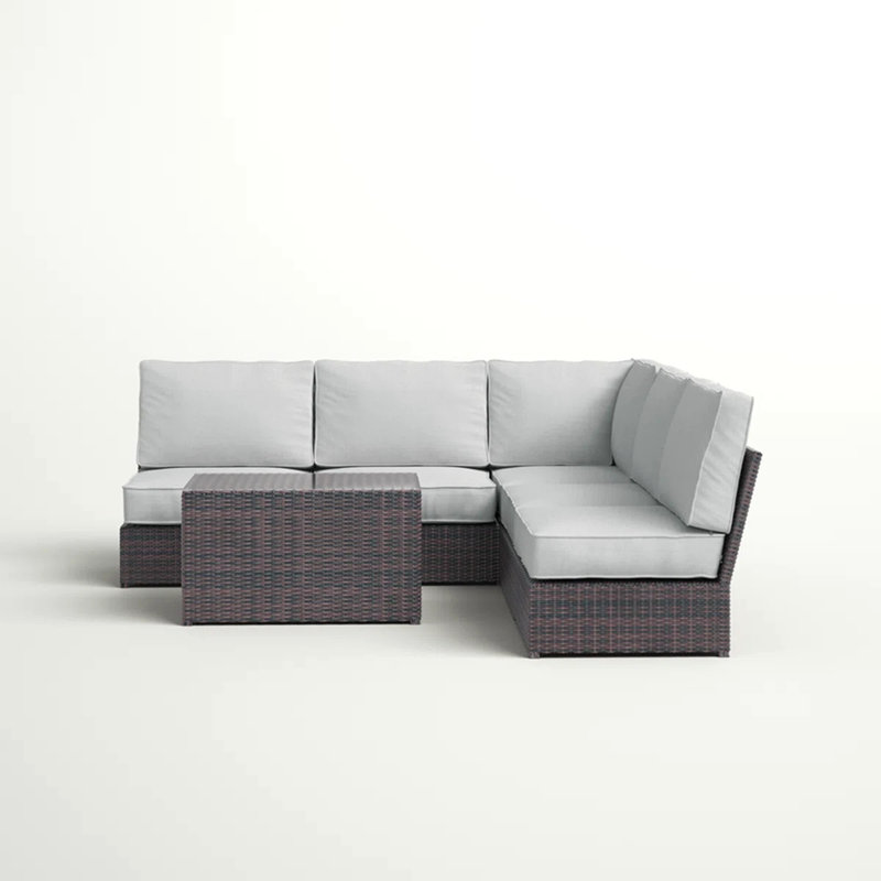 4-Person Outdoor Seating Group With Cushions – Fully Assembled, No Assembly Required