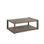 Table basse Iknoor, aucun assemblage requis, finition grège fumée