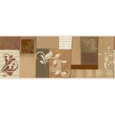 Bordure de papier peint à peindre L 15 pi x l 7 po Stelmach Vines