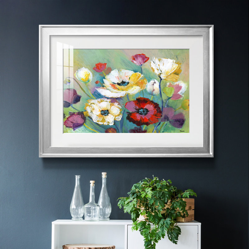 Alex's Garden - peinture encadrée, H 30,5 po x l 42,5 po x P 1,5 po, Cadre argenté
