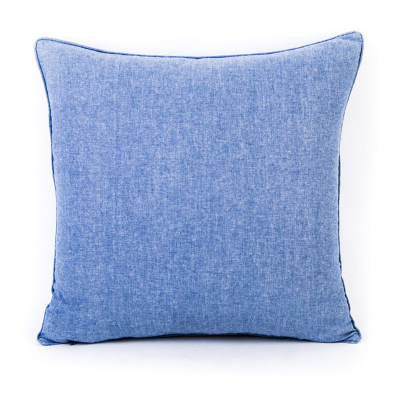 (Covers Only) Set of 2  plain texture Pillow Covers, Blue