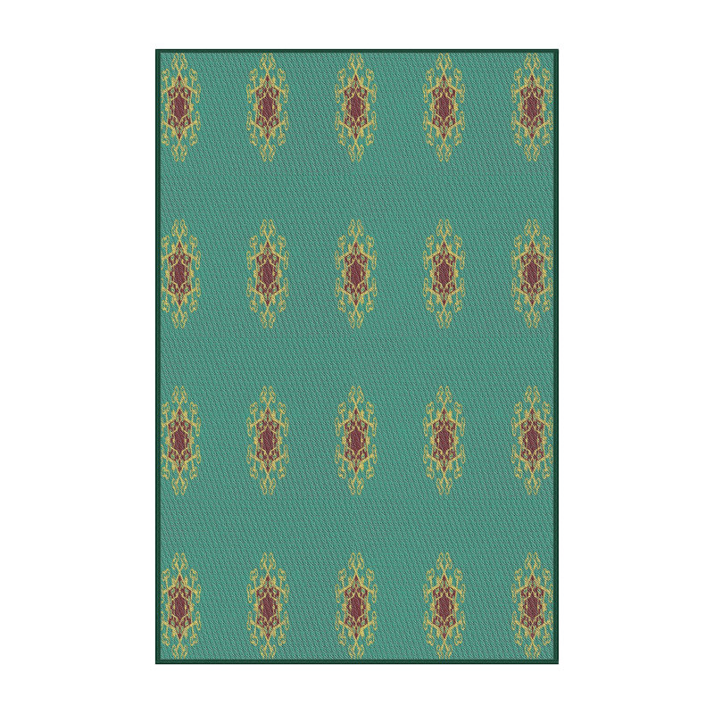 Tapis vert tissé à la machine, Rectangle 5 pi x 8 pi