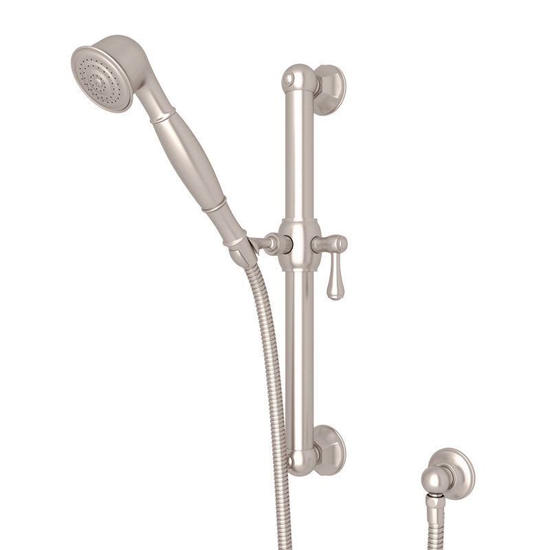 Palladian® Handshower Set with 24" Grab Bar and Single-Function Handshower, Satin Nickel