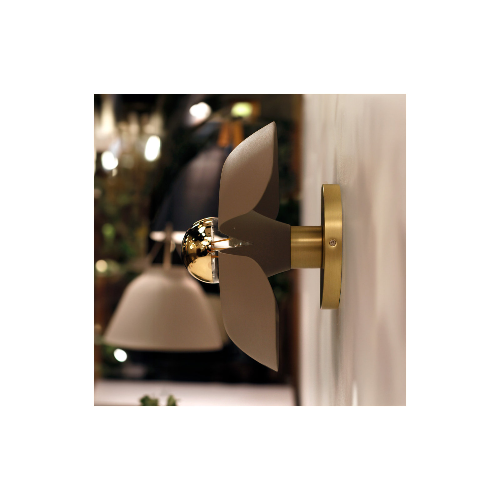 Arth Single Light Semi Flush Mount, Satin Brass/Silver Gold