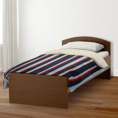 Housse de couette en microfibre bleu marine / rouge 