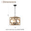 4 - Light Solid Wood Chandelier