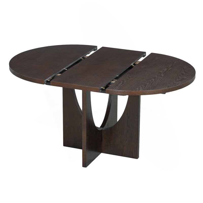 Ensemble de table de salle à manger extensible moderne 5 pièces avec rallonge amovible de 16,2 pouces pour les petits espaces, espresso
