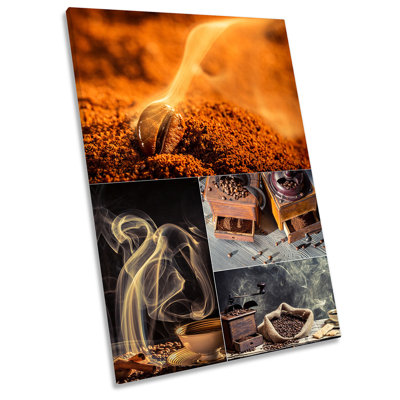 Coffee Kitchen Beans Café 1 Piece Wrapped Canvas Wall Art