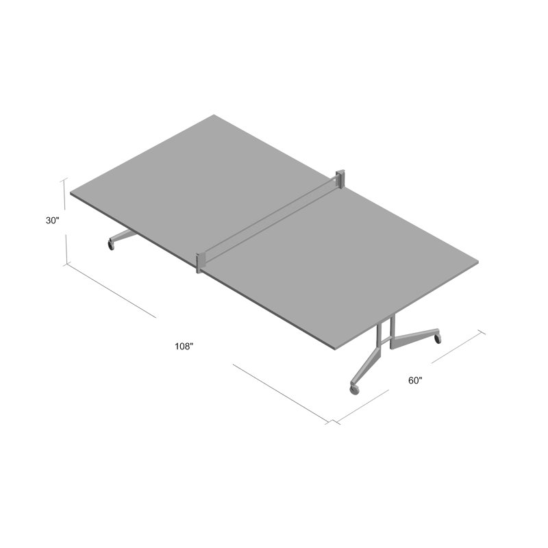 Table de tennis de table pliable Nomad, Échelle vert effaçable à sec