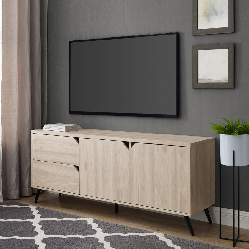 Landin Unfinished TV Stand for TVs up to 65", Birch