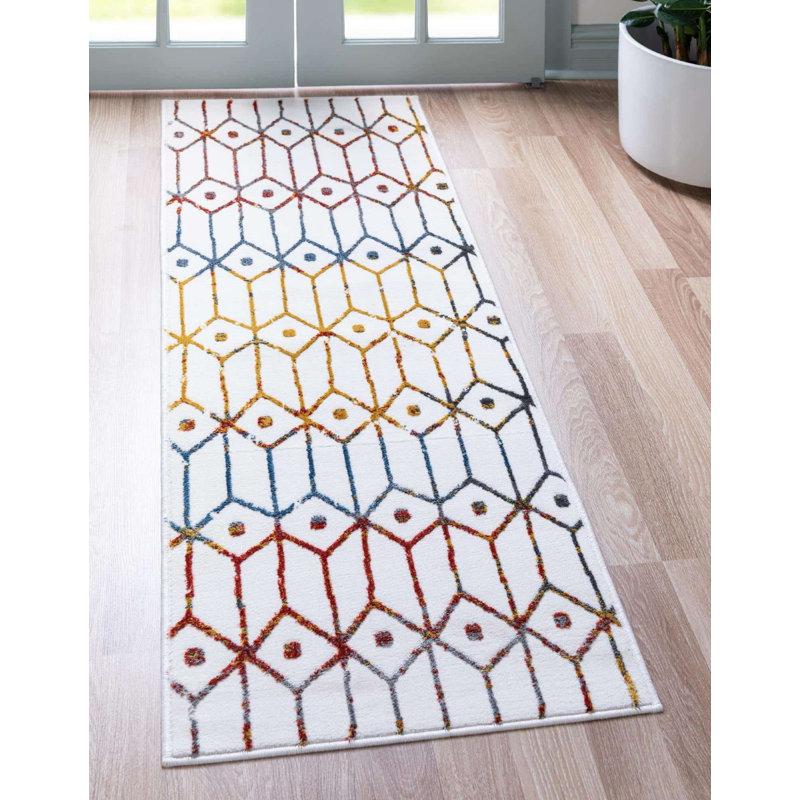Clidy Abstract Indoor Rug, Runner 2' x 6'