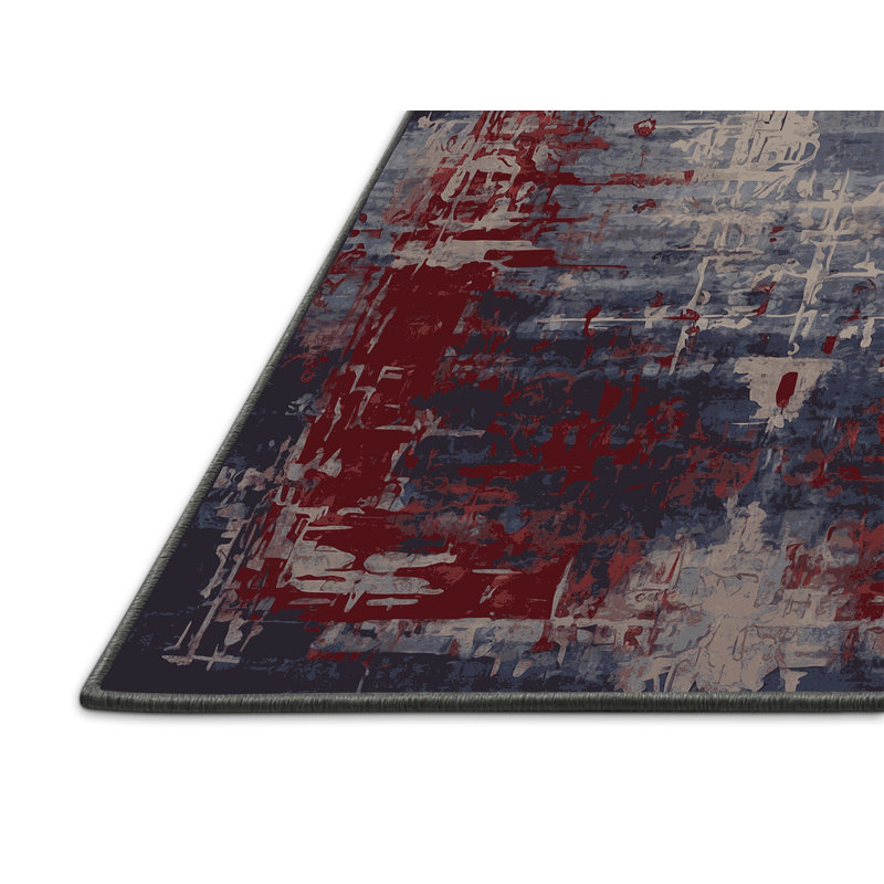 Tapis gris soyeux et moelleux, Rectangle de 5 pi x 8 pi