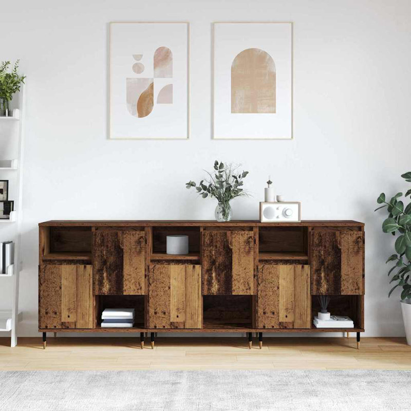 Sideboards 3 Pcs 180 X 35 X 70 Cm Engineered Wood, Old Wood