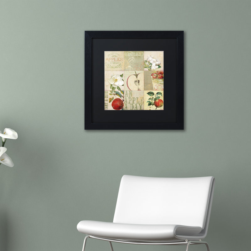 «Jadaya Apple Blossoms III», reproduction d'art graphique sur toile, Noir, H 16 po x l 16 po x P 0,5 po, Noir
