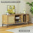  56" Boho  TV Stand for TVs up to 60" - Durable Plywood Construction - Scratch-Resistant Wood Finish