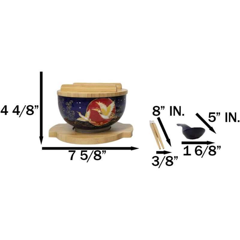 Ensemble de baguettes Red Moon Golden Crane Donburi Ramen