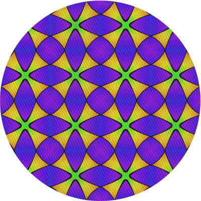 Tapis mauve/vert à motifs Karlotta