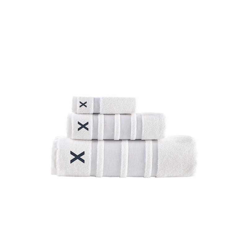 Clarion 3 pcs Towel Set, X, Silver