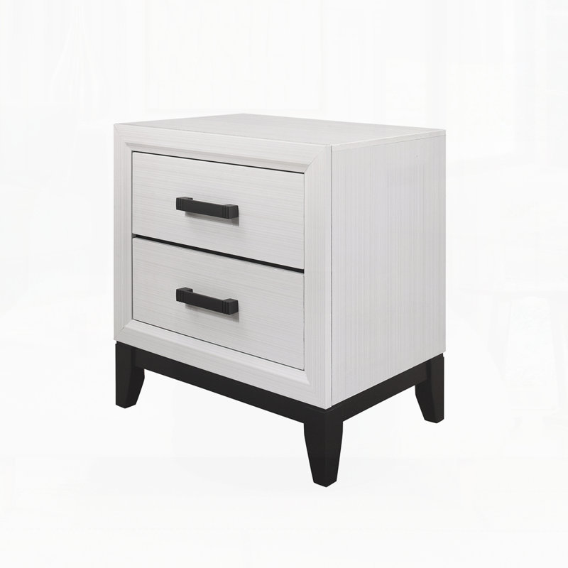 Table de chevet moderne pour chambre à coucher, Blanc