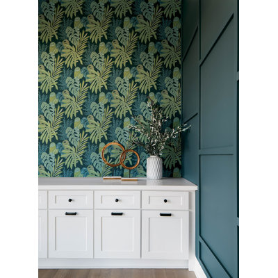 Alocasia Green Tropical Foliage Wallpaper
