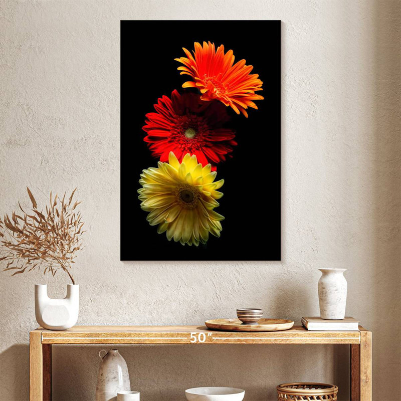 Harnek Three Luminuous Daises, 30" H x 20" W