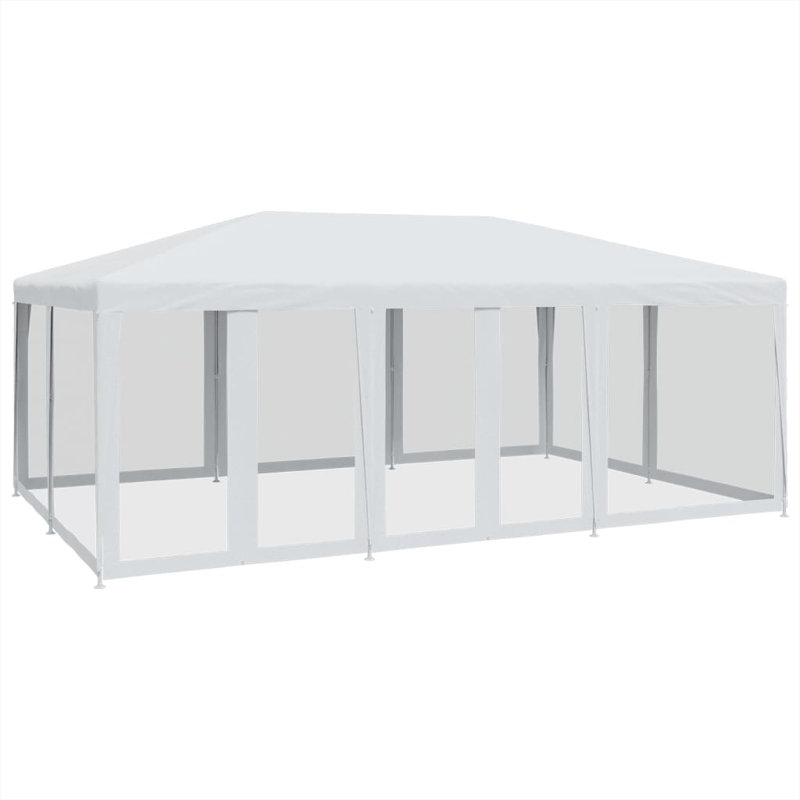 Manatuto 3m x 3m Steel Party Tent, 280cm H x 600cm W x 400cm D, White