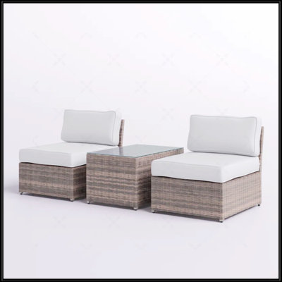 Fully Assembled Rattan Wicker Seating Set For Outdoor Relaxation