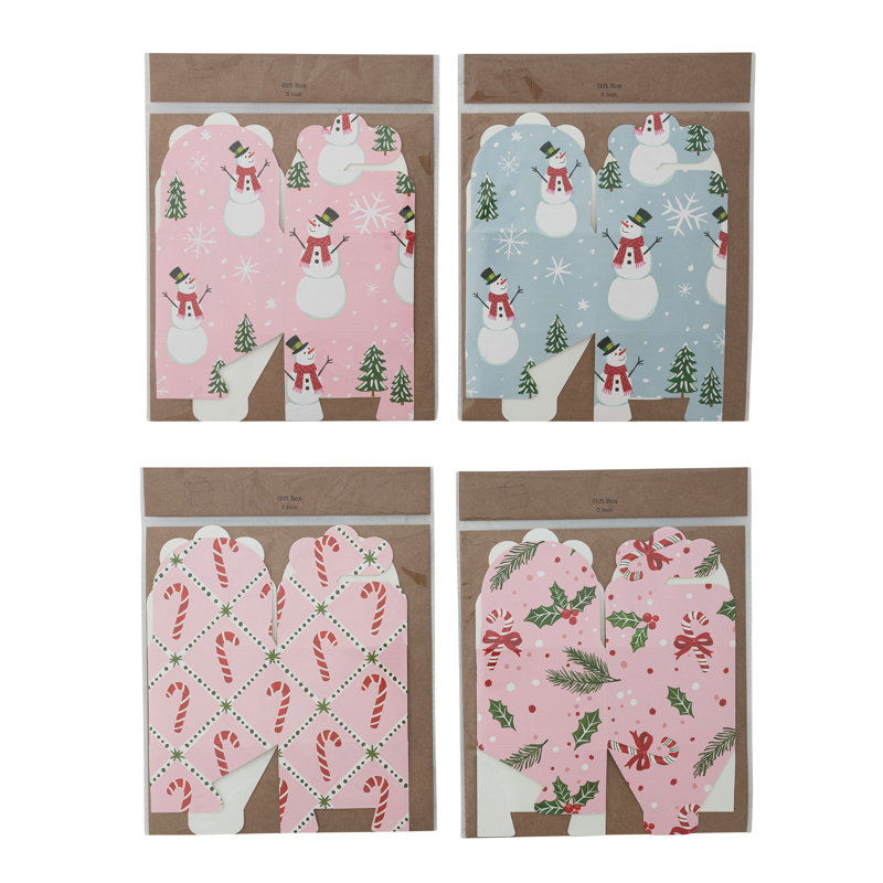 Artisan Patterned Holiday Paper Gift Box