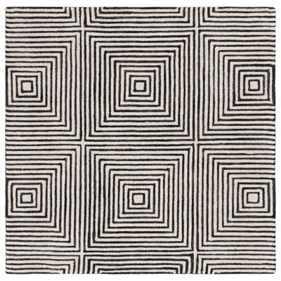 Tapis noir / beige Swansea Metro 454