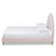 Grand lit plateforme tapissier Mileno