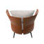 Fauteuil demi-tonneau en cuir avec siège et dossier rembourrés 28 po-1047433429