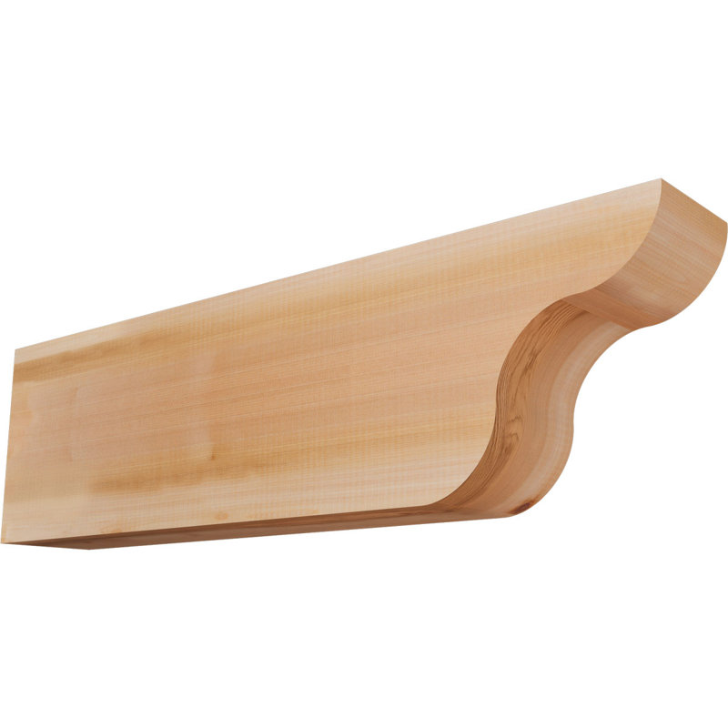 Queue de chevron lisse Carmel, Cèdre rouge de l'Ouest, H 10 po x l 5 1/2 po x L 36 po