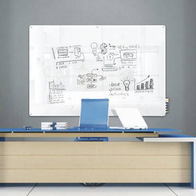 Tableau magnétique mural en verre Harmony, 48 po x 60 po