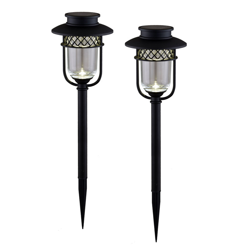 Black Low Voltage Solar Powered Integrated LED Pathway Light Pack