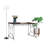 Martha Office Workspace Desk MDF/Chrome In Brown