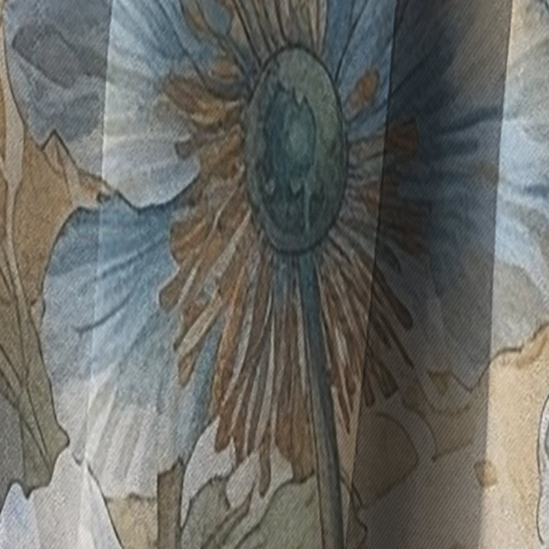 Mayler - Rideau coquelicots - Rideau occultant à motif floral - 1 panneau, L 52 po x L 84 po