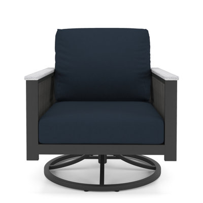 Townsend Outdoor Townsend Swivel Rocker Metal Chair with Cushion by Birch Lane